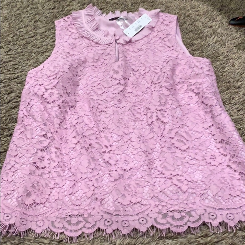 J crew nwt lilac lace top size small